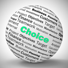 Choice concept icon means having options to decide preferences - 3d illustration