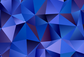 Obraz premium Light BLUE vector texture with triangular style.