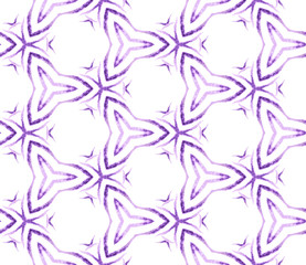 Purple handdrawn seamless pattern. Hand drawn wate