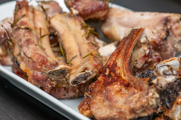 Rosticciana meat, italian cuisine specialy