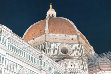 Fototapeta na wymiar Florence Duomo at night, Tuscany