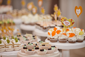 desserts on the wedding table
