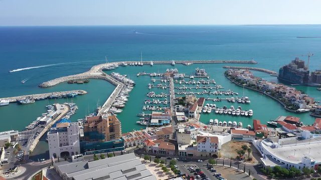 Aerial view of the new marina in Limassol, Cyprus