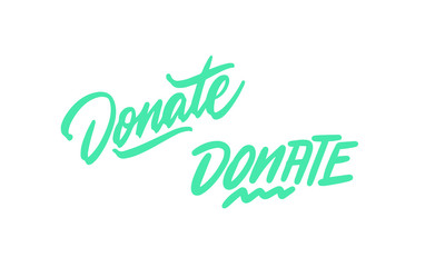 Donat with two different fonts. Calligraphy lettering on white background for decoration, poster, banner, greeting card, letter, gift tag, present