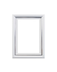 White picture frame isolated on white background