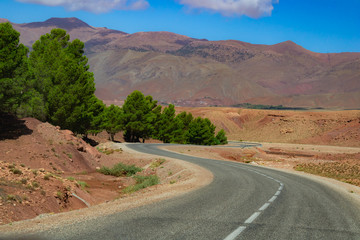 On the way to the High Atlas mountains, Morocco.