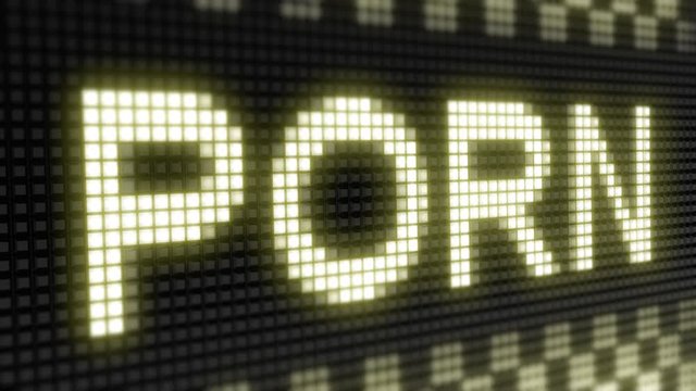 Porn icon in the Screen. Looping footage has 4K Resolution with Encoder Prores 4444. Great Quality.