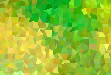 Fototapeta na wymiar Dark Green, Yellow vector polygonal background.