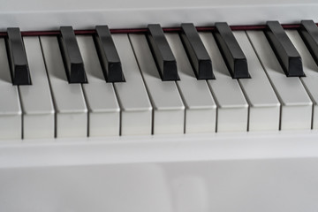 Fototapeta premium Side shot of piano keys.