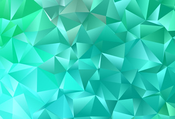 Light Green vector texture with triangular style.