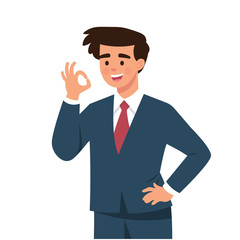 businessman says ok with the finger