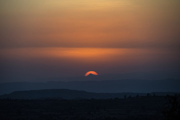 Sunset in Gheralta in Northern Ethiopia, Africa
