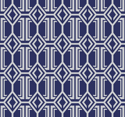 Japanese Indigo Diamond Seamless Pattern