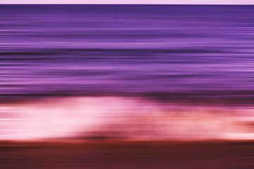 Colorful seascape blurred motion. Defocused sea.