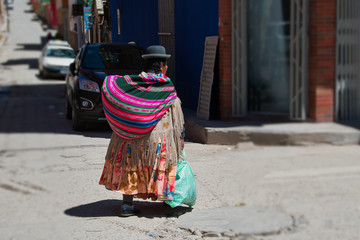 Marktfrau in Bolivien