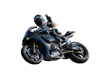 Obraz na płótnie Canvas sport rider motorcyclist