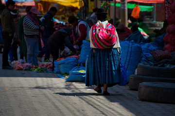 Marktfrau in Bolivien