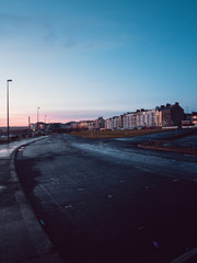 The sleepy coastal town of Port Rush, Northern Ireland. Beautiful sunrise as the quiet town sleeps. 