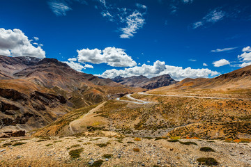 Manali-Leh road in Himalayas