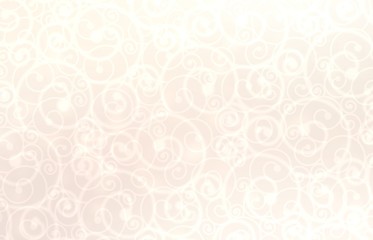 Twirls pattern on soft beige light delicate background.