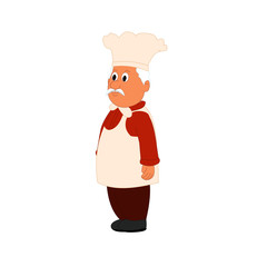 Chef wearing Apron - Cartoon Vector Image