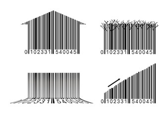 Creative design of code. Isolated on white background.