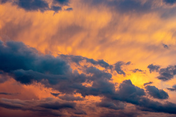Sunset Clouds Background