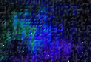 Dark Blue, Green vector shining triangular layout.