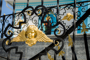 angel at the fence of the Church