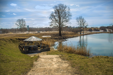 spring pond in the village