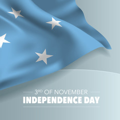 Obraz na płótnie Canvas Micronesia independence day greeting card, banner, vector illustration