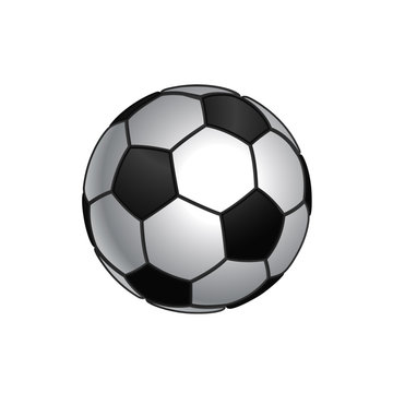 Football Black and White - Vector Image