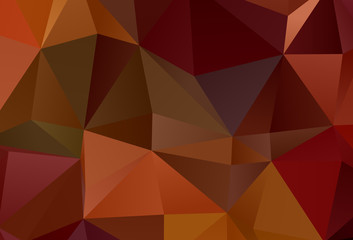 Dark Green, Red vector shining triangular background.