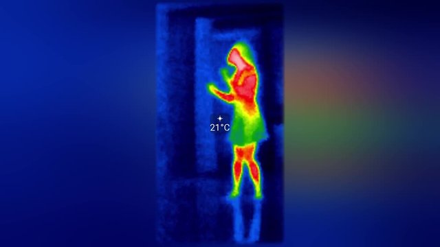 woman dancing IR Infrared Thermal image
