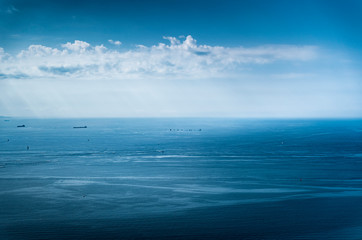 Obraz premium Beautiful view of the blue Adriatic sea in Trieste Italy