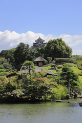 後楽園  唯心山と岡山城