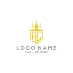 Fototapeten logo design inspiration for companies from the initial letters of the HL logo icon. -Vector © LOVE TO ALLAH