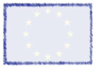 Border made with European Union national flag.