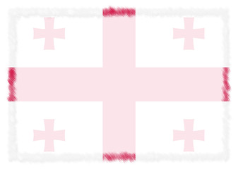 Border made with Georgia national flag.