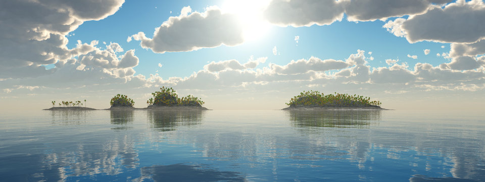 Tropische Inseln im Meer