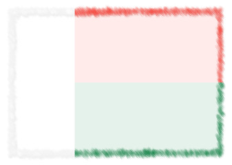 Border made with Madagascar national flag.