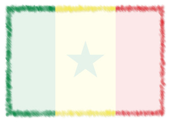 Border made with Senegal national flag.