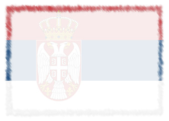 Border made with Serbia national flag.