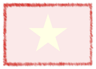 Fototapeta premium Border made with Vietnam national flag.