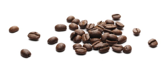 Coffee beans isolated on white background