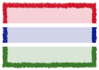 Border made with Gambia national flag.