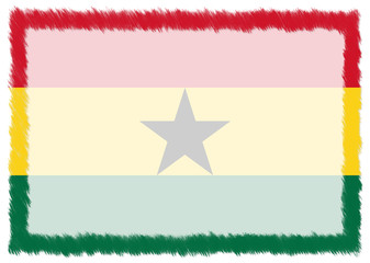 Fototapeta premium Border made with Ghana national flag.