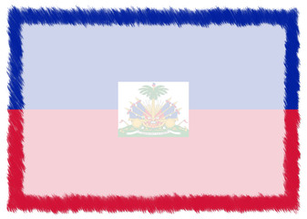 Border made with Haiti national flag.
