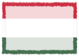 Border made with Hungary national flag.