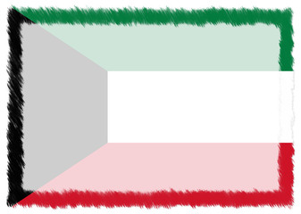Border made with Kuwait national flag.